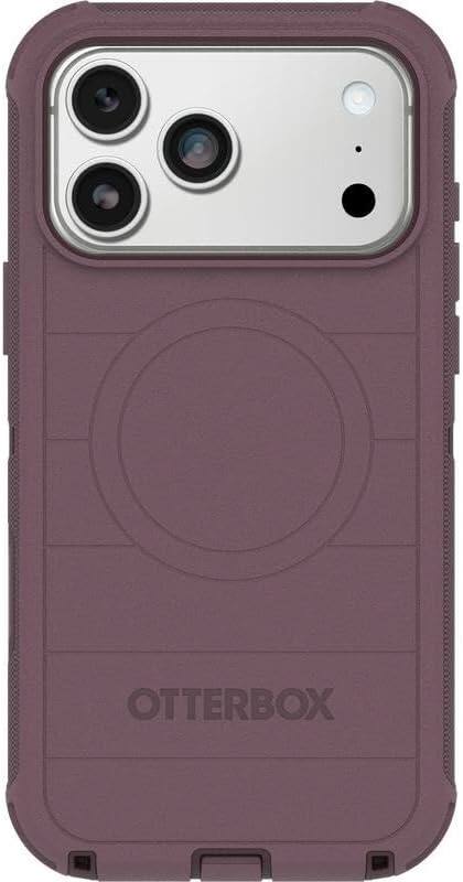 Back. OtterBox - OtterBox iPhone 18 Pro Max & iPhone 17 Pro Max (Only) - Defender Series Case - Holster Clip Included - Snaps on MagSafe - Purple Mystery.