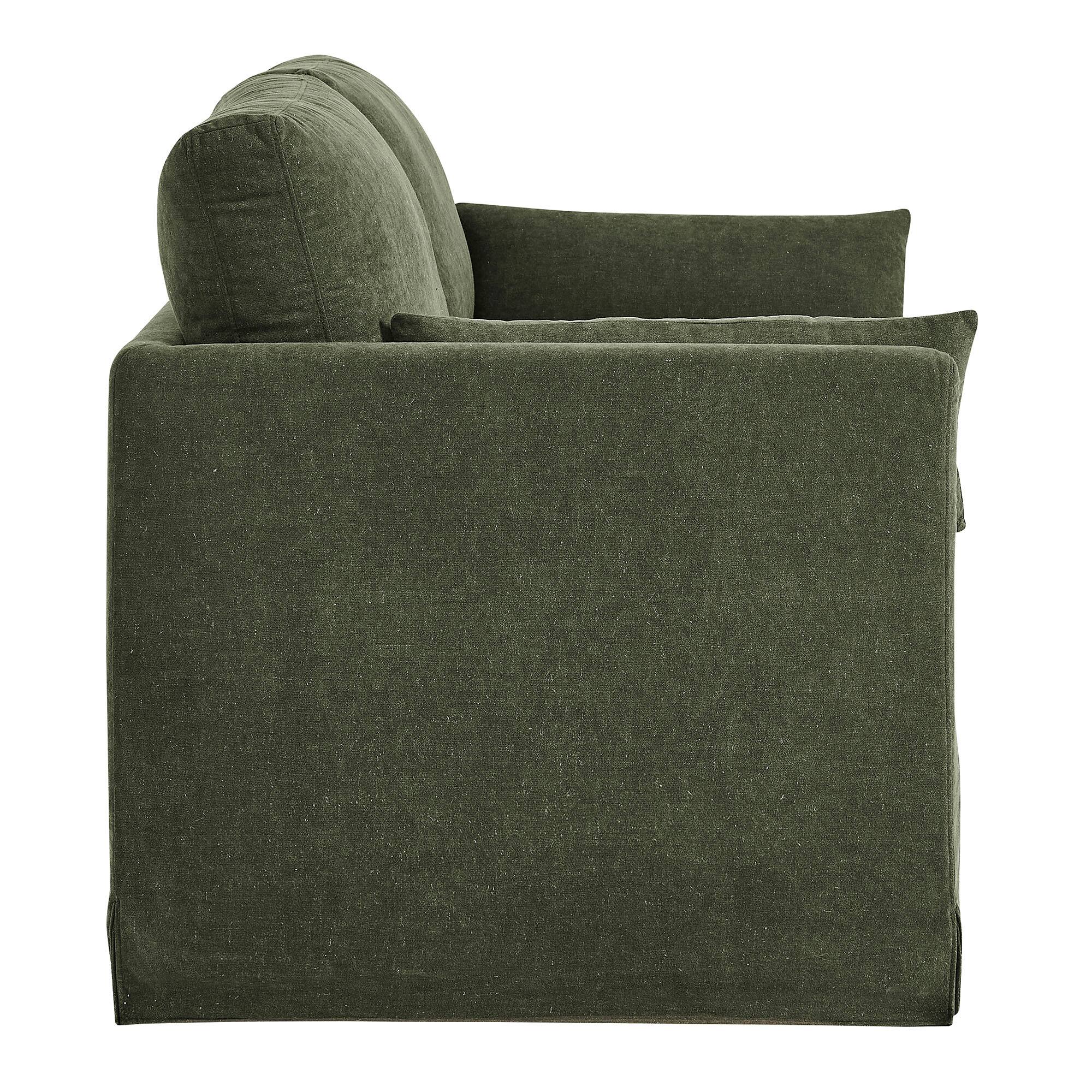 Back. Modway - Wellfleet Slipcovered Linen-Blend Loveseat by Modway - Sage.