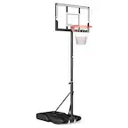 Front. Costway - Costway 3.3-10 FT Portable Basketball Hoop Outdoor with Shatterproof Backboard & Wheels - Black.