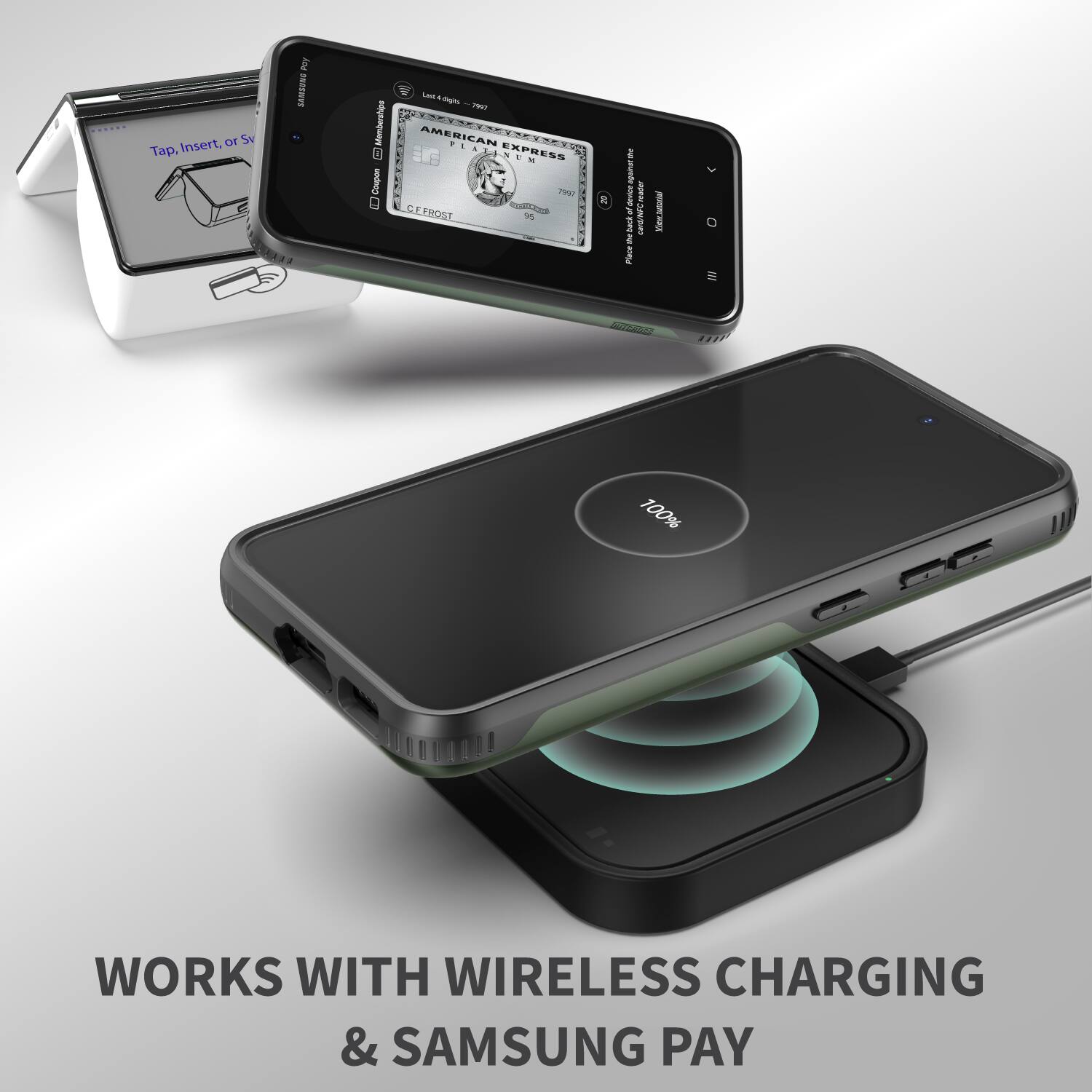 WORKS WITH WIRELESS CHARGING & SAMSUNG PAY