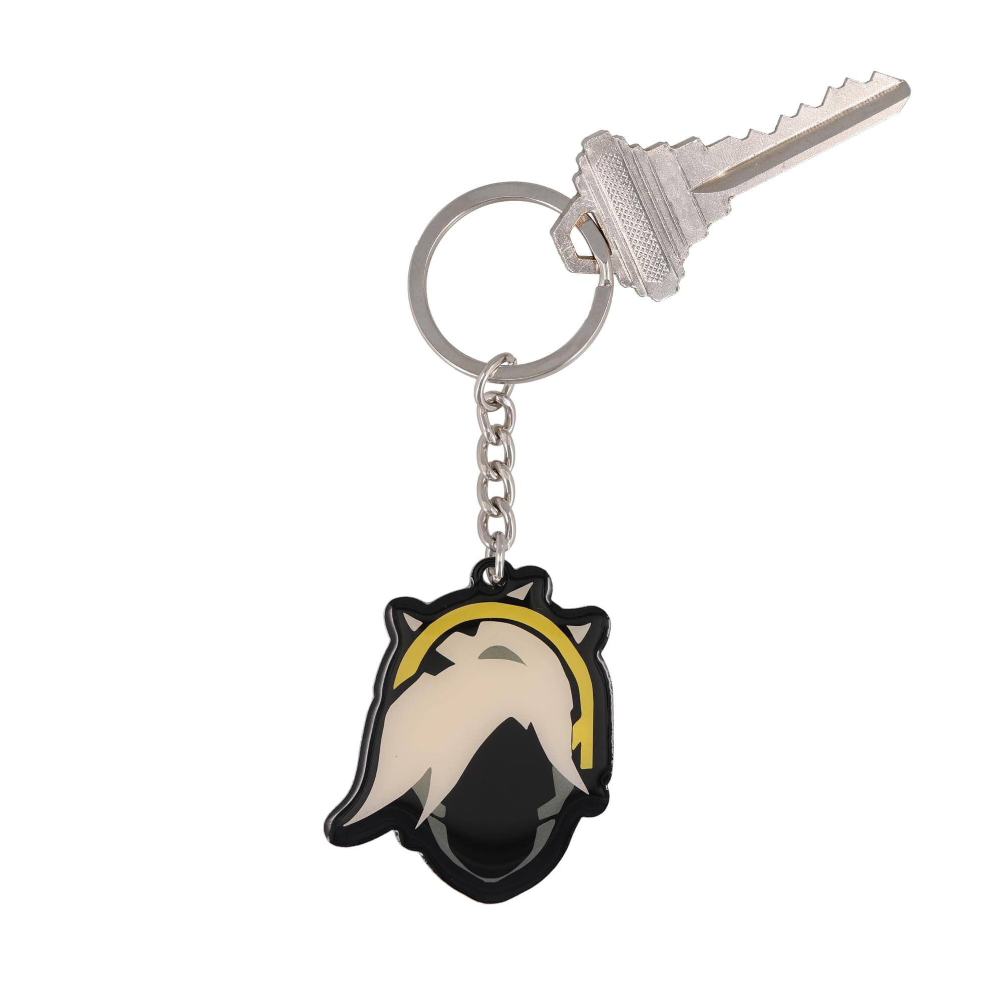 Alt View 3. Just Funky - Overwatch Mercy Keychain - Black/White.