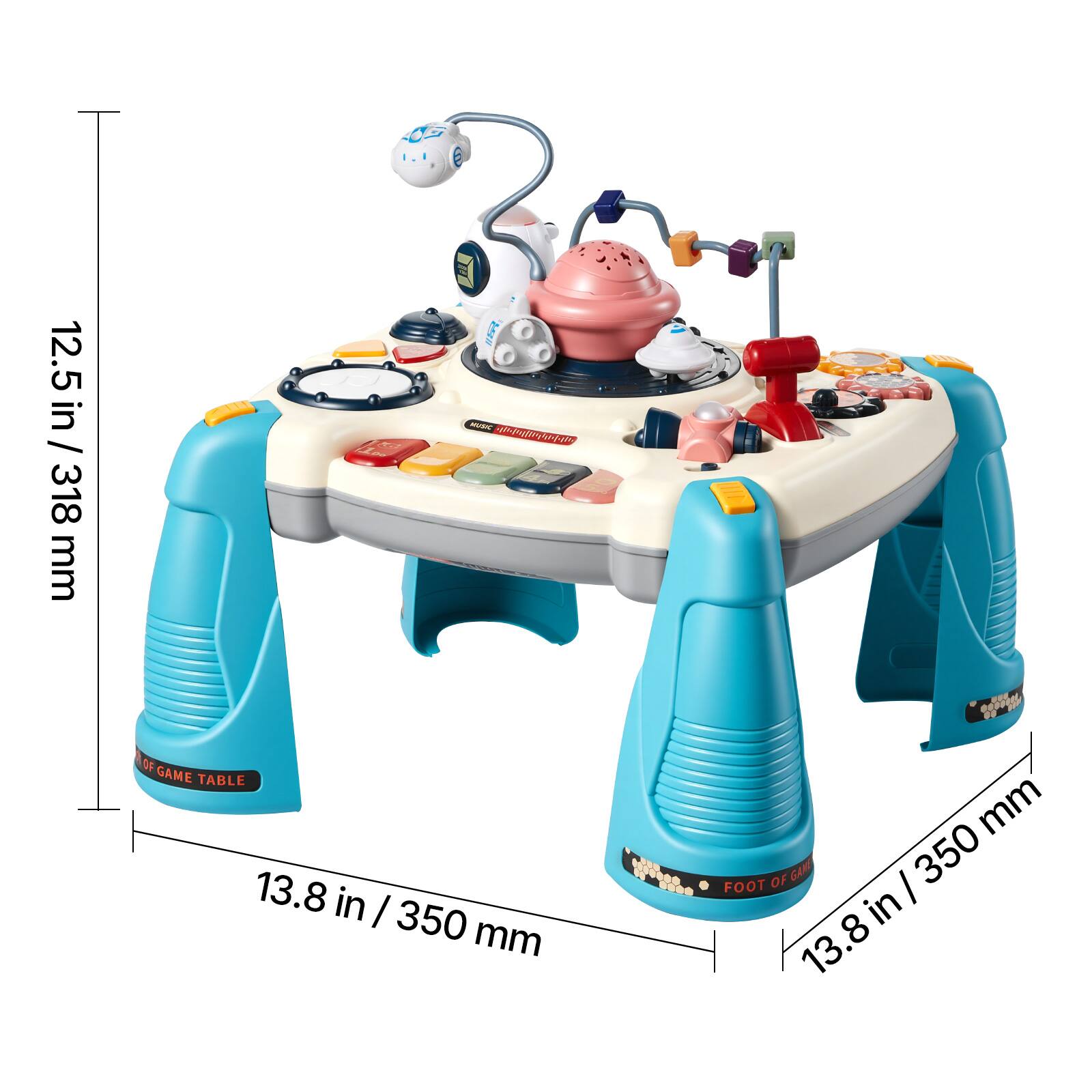 12.5 in / 318 mm  
13.8 in / 350 mm  
GAME TABLE  
FOOT OF GAME TABLE