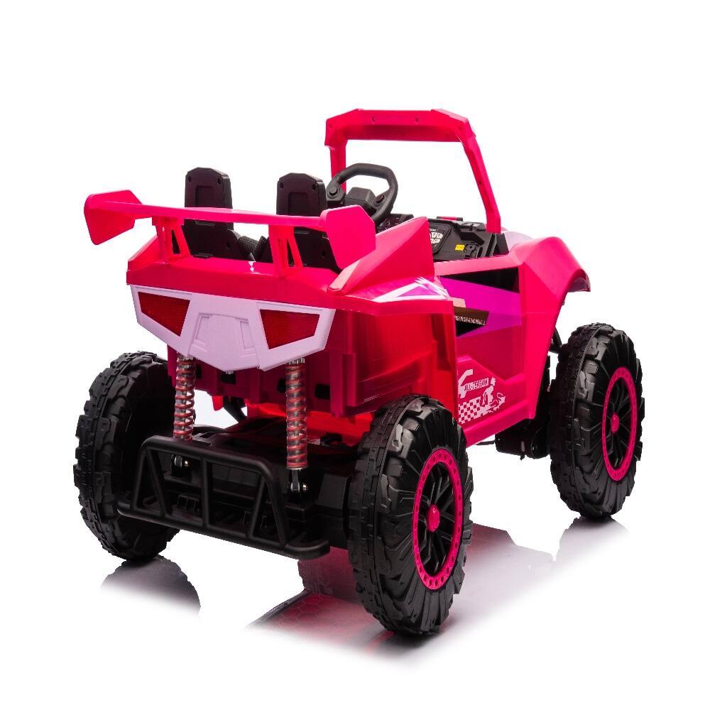 Alt View 2. Ropilly - Ropilly 24v 2 seater ride on car, kids 4x4 off-road utv with 4x200w motors, pink ride on car with remote control.