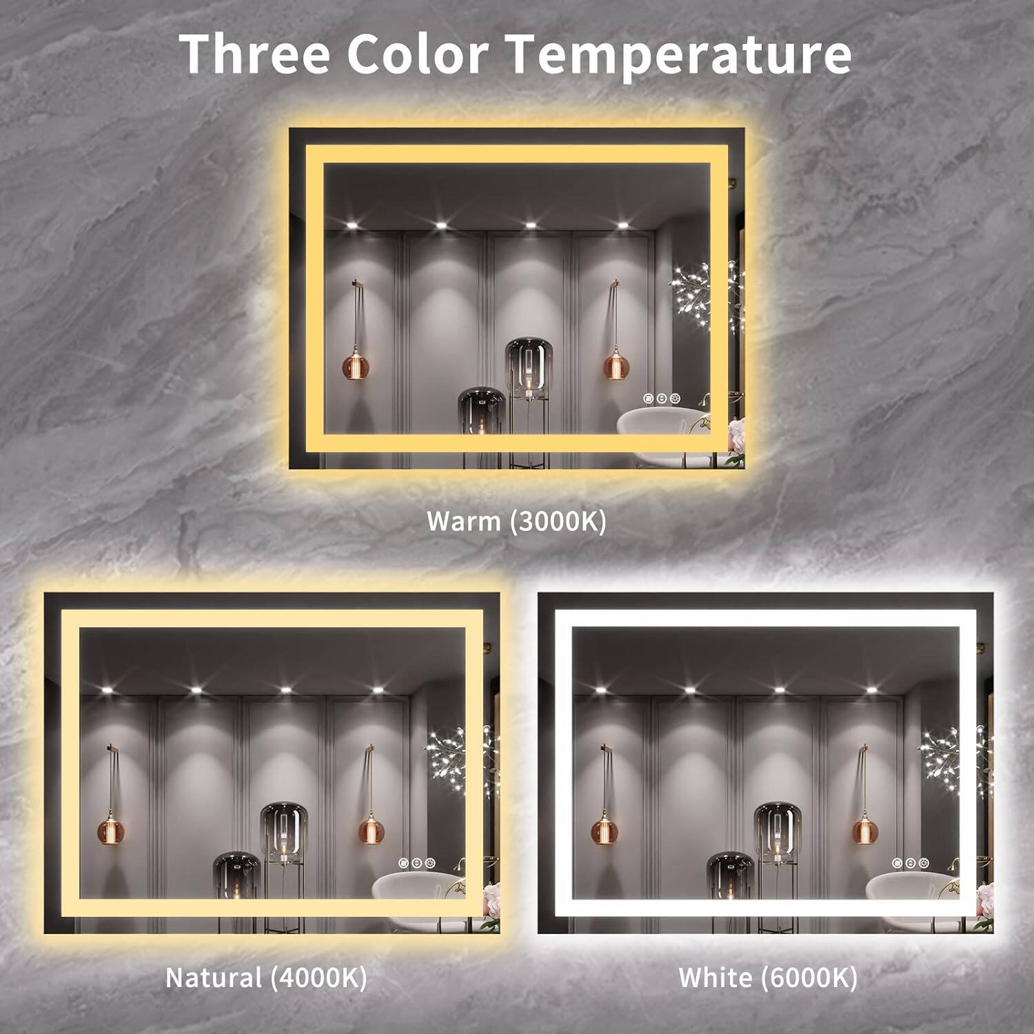 Three Color Temperature

Warm (3000K)

Natural (4000K)

White (6000K)