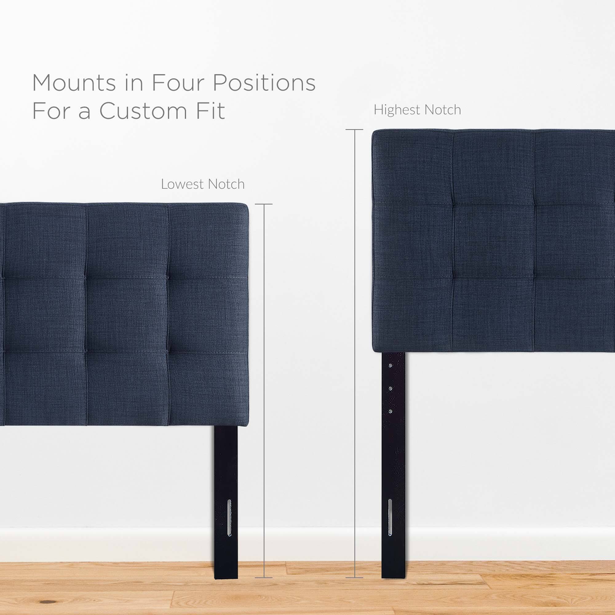 Mounts in Four Positions  
For a Custom Fit  

Lowest Notch  
Highest Notch