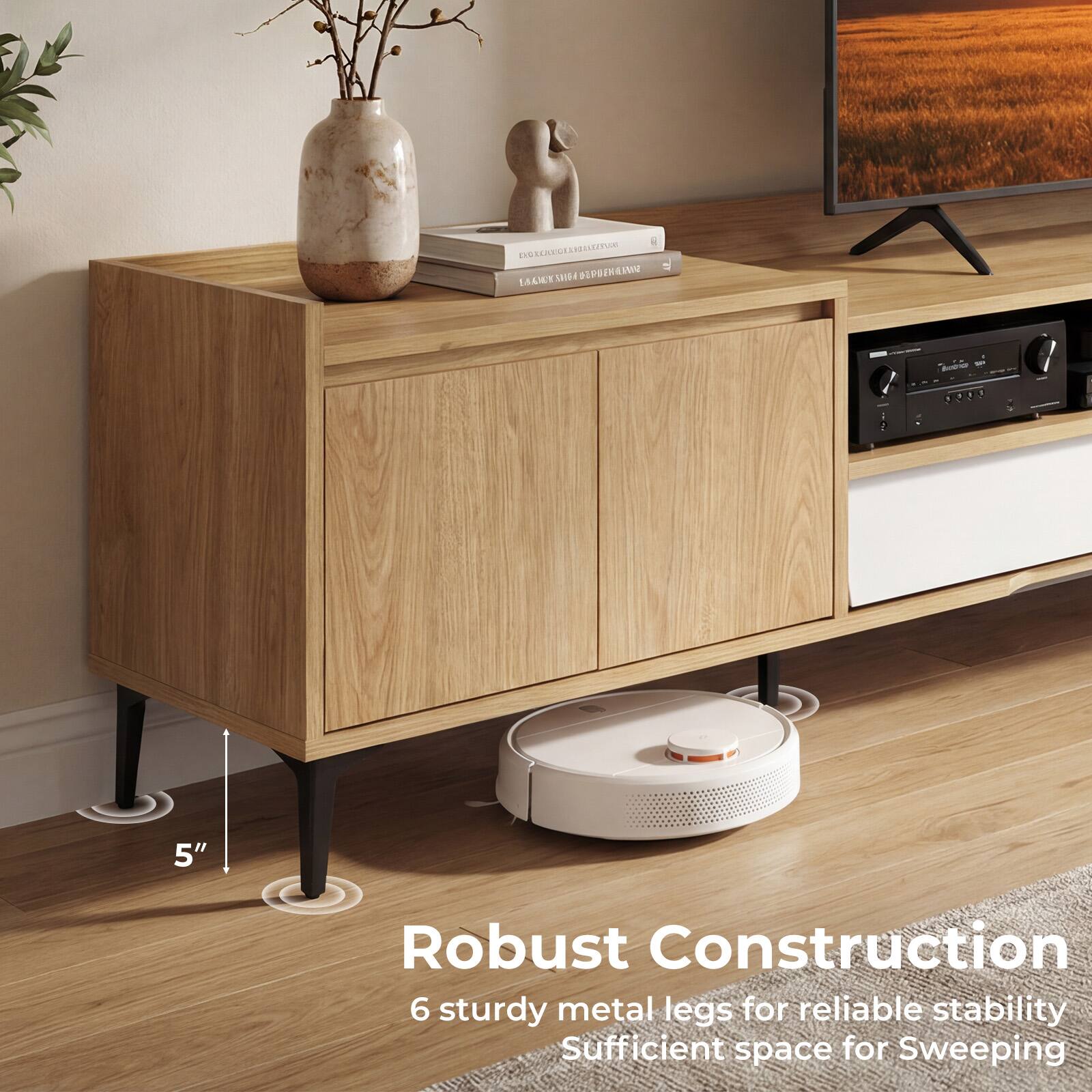 TUM ISLITU CUNSERAN nothing_tt_trranapEn LAAMES DEPUERGSM

1. Robust Construction
6 sturdy metal legs for reliable stability
Sufficient space for Sweeping