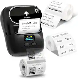 Phomemo - M110 Bluetooth Inkless Thermal Label Maker for Small Business, Retail & Office - iOS/Android Compatible - Black