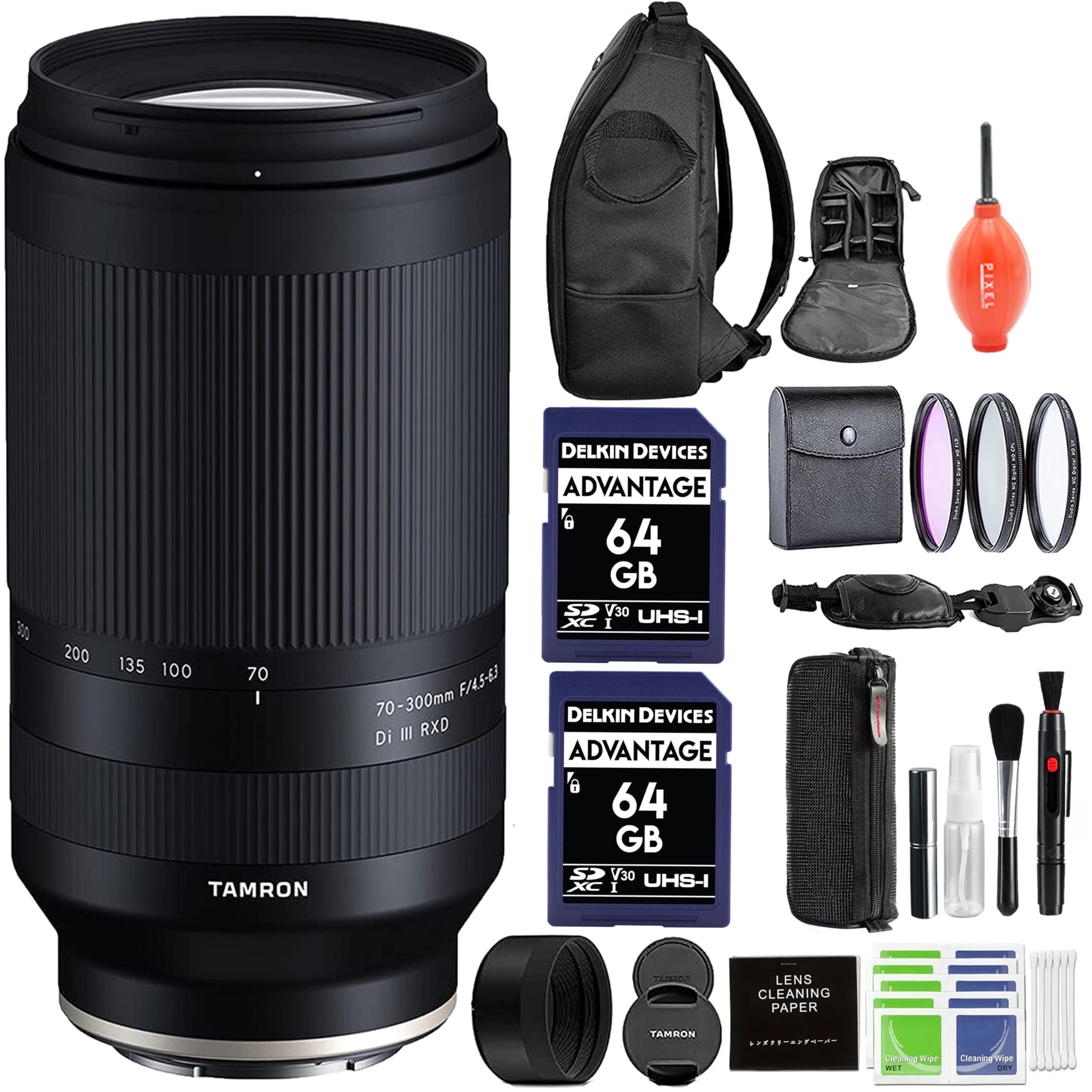 Tamron - 70-300mm f/4.5-6.3 Di III RXD Lens for Sony E with Advanced Accessory and Travel Bundle | AFA047S-700 - Black price history on PriceWatchPro