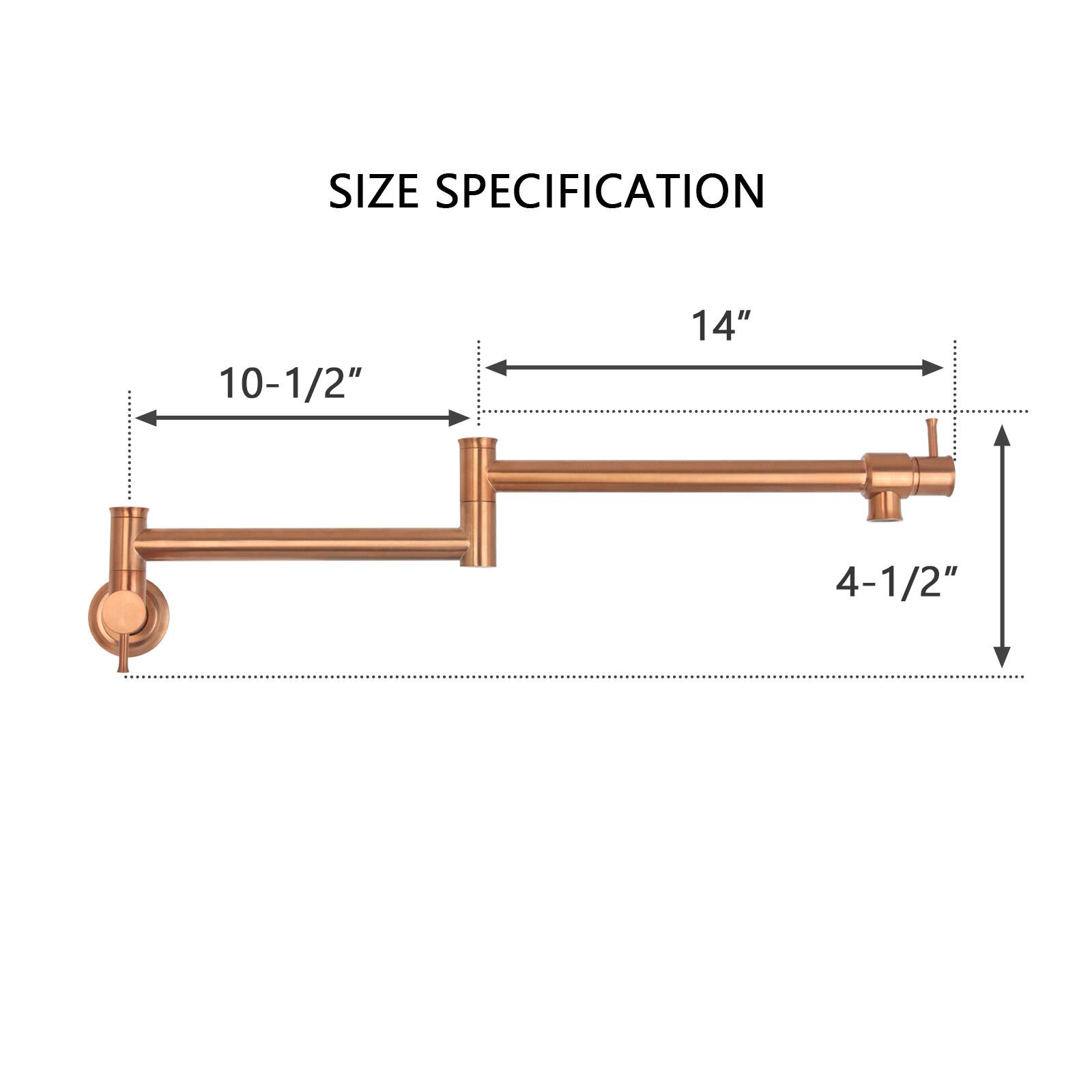SIZE SPECIFICATION  
10-1/2" 14" 4-1/2"