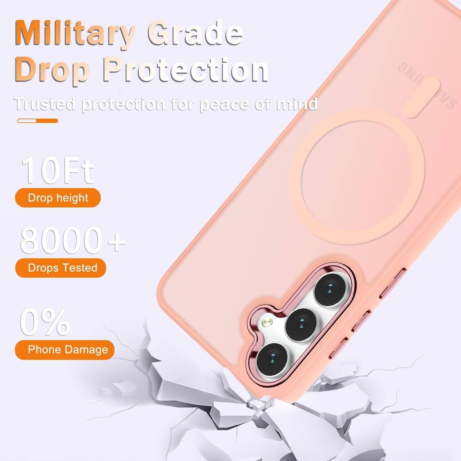 Military Grade Drop Protection  
Trusted protection for peace of mind  

10Ft  
Drop height  

8000+  
Drops Tested  

0%  
Phone Damage