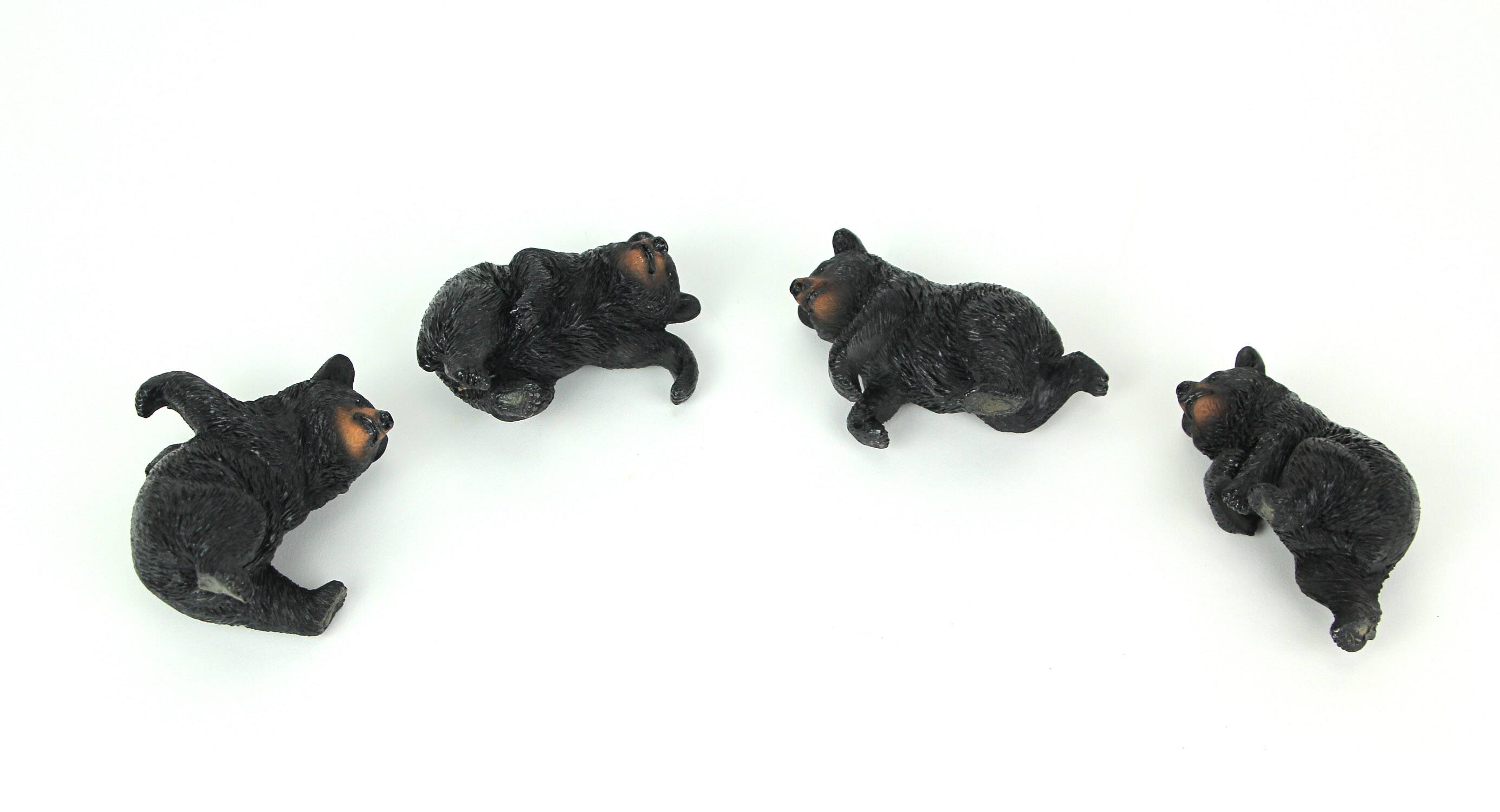 Alt View 5. Mayrich Company - Set of 4 Black Bear Planter Pot Hanging Decorative Figurines Resin Plant Decor - Black.