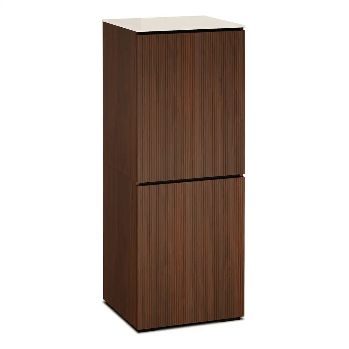 Front. Salamander Designs - Salamander Designs Chameleon Collection Manhattan 617 AV Cabinet (Medium Walnut Doors and Sides, Matte Taupe Glass Top) - Taupe/Walnut.
