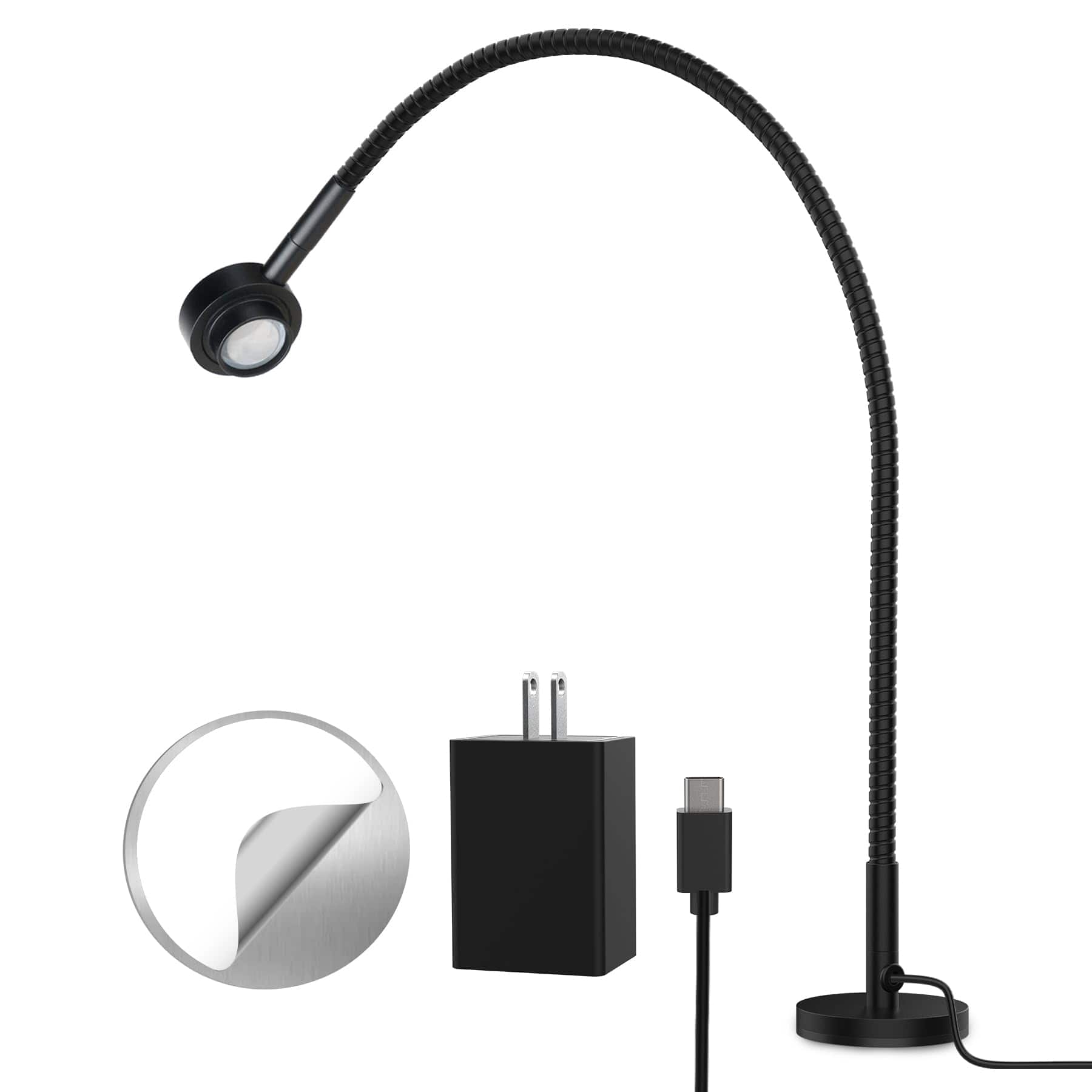 MAGICAL RUBS - Flexible Reading Light Book Desk Lamp Magnetic Base 3 Color Dimmable Led For Bed Working Studying Crafting Lovers Gif - Default