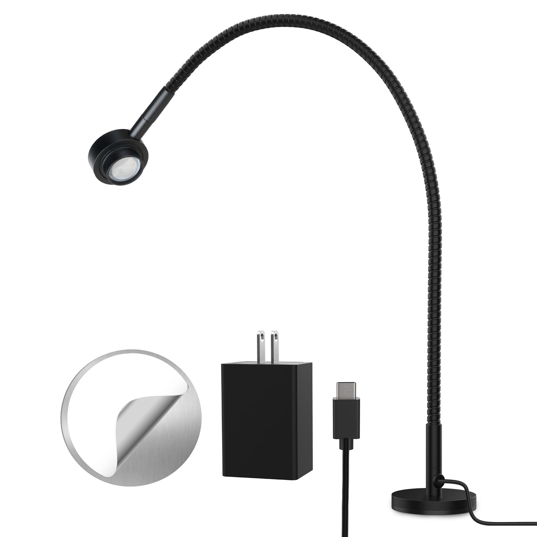 MAGICAL RUBS - Flexible Reading Light Book Desk Lamp Magnetic Base 3 Color Dimmable Led For Bed Working Studying Crafting Lovers Gif - Default