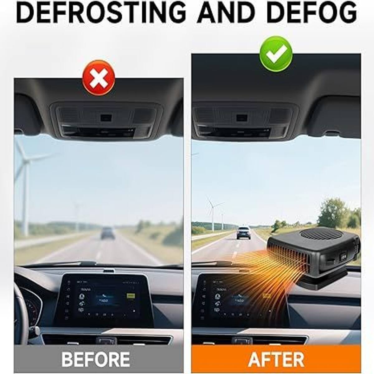 DEFROSTING AND DEFOG

BEFORE

AFTER