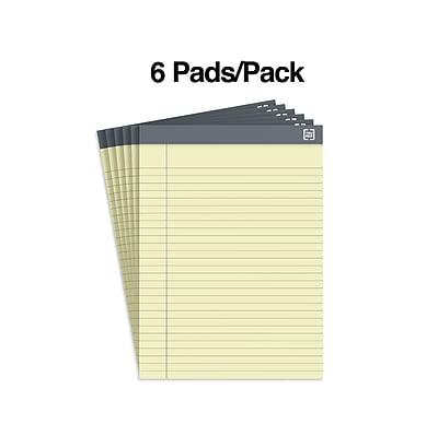 Alt View 1. TRU RED - Achieve Notepad, 8.5" x 11.75", Wide Ruled, 50 Sheets/Pad, 6 Pads/Pack - Canary.