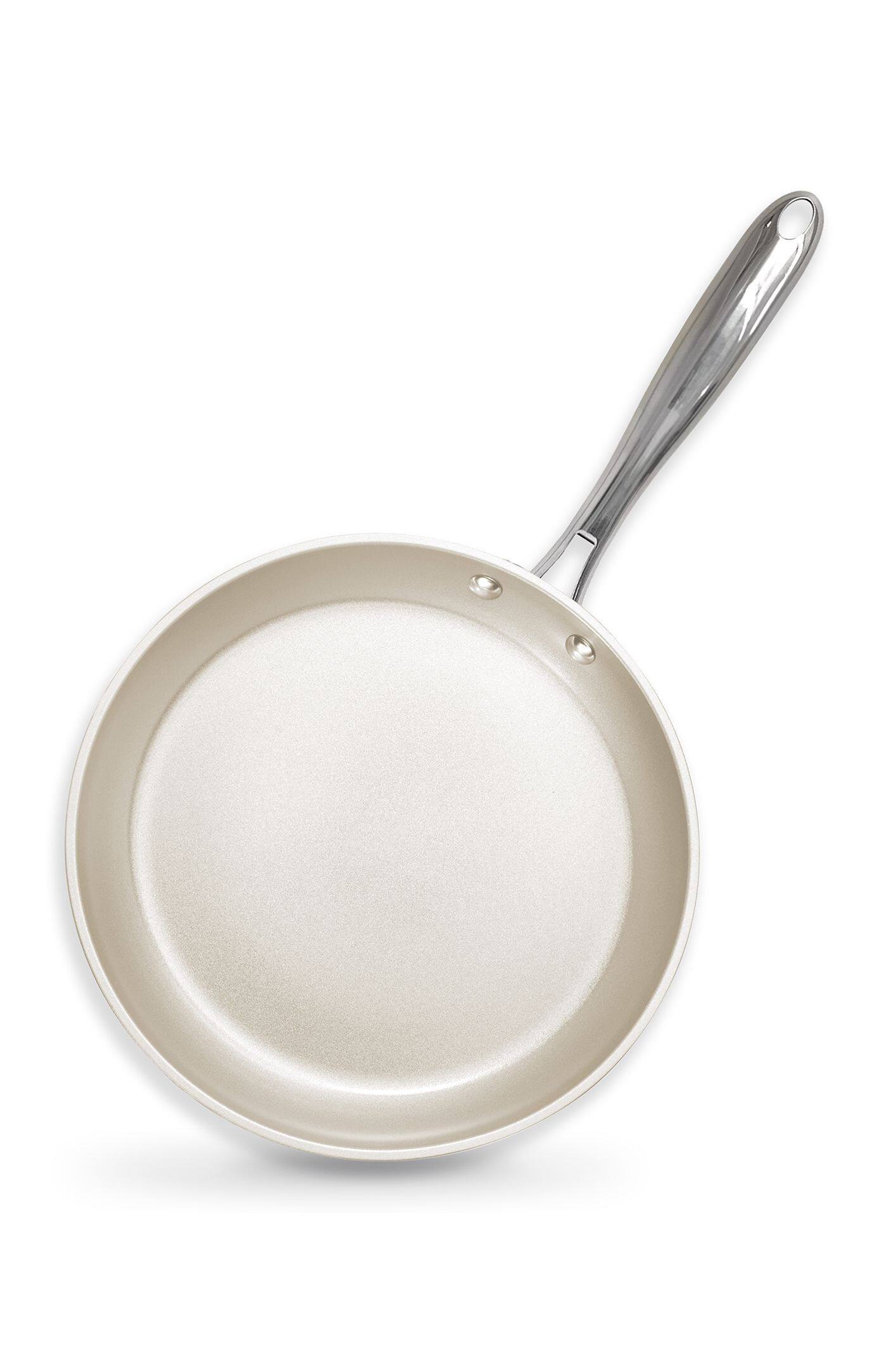 Alt View 3. Gotham Steel - Gotham Steel Cream 12'' Ultra Nonstick Ceramic Fry Pan with Stay Cool Handle - Cream.