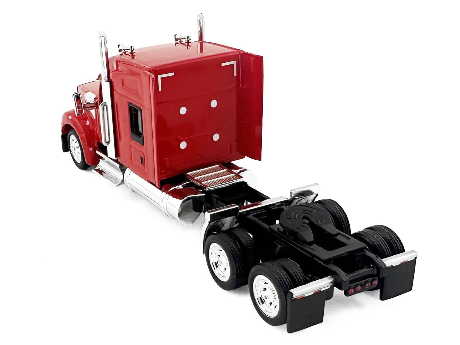 Back. HO Logistics Replicas - Kenworth W990 with Stand Up Sleeper Cab Red 1/87 (HO) Plastic Model Car by HO Logistics - Red.