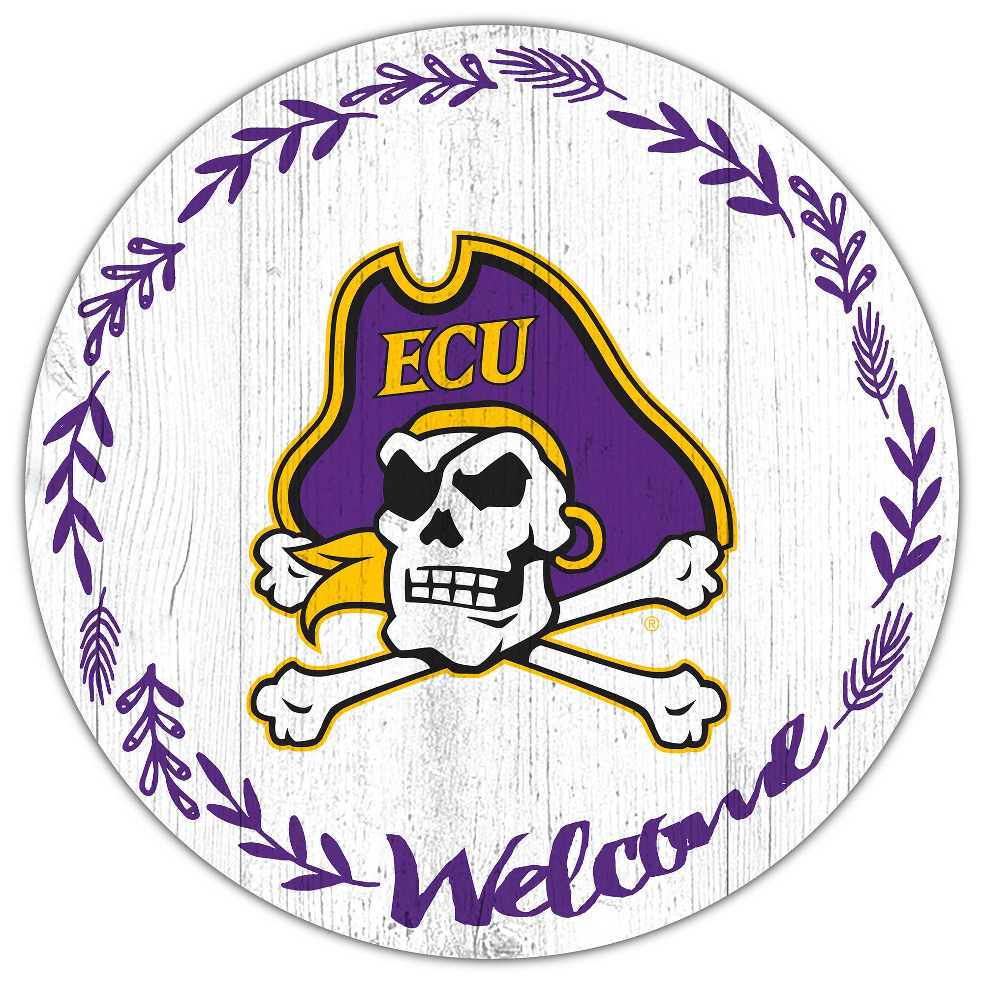 ECU Pirates 12" Welcome Circle Sign