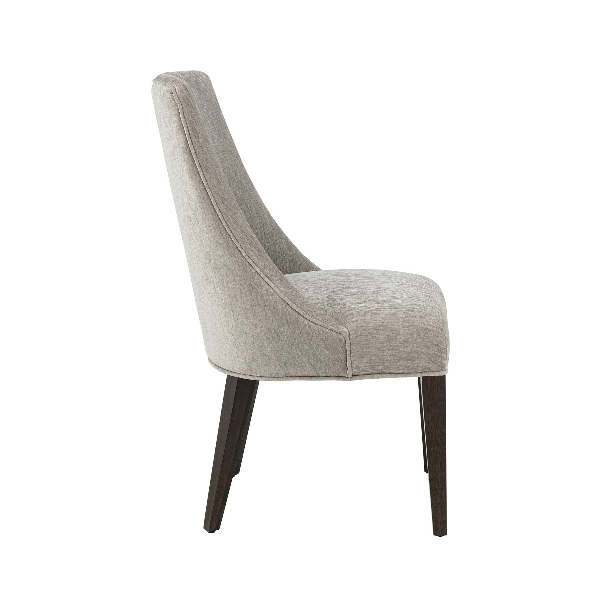 Alt View 3. Manhattan Comfort - Beever Modern Wood Chenille Dining Chair - Set of 4 - Taupe.