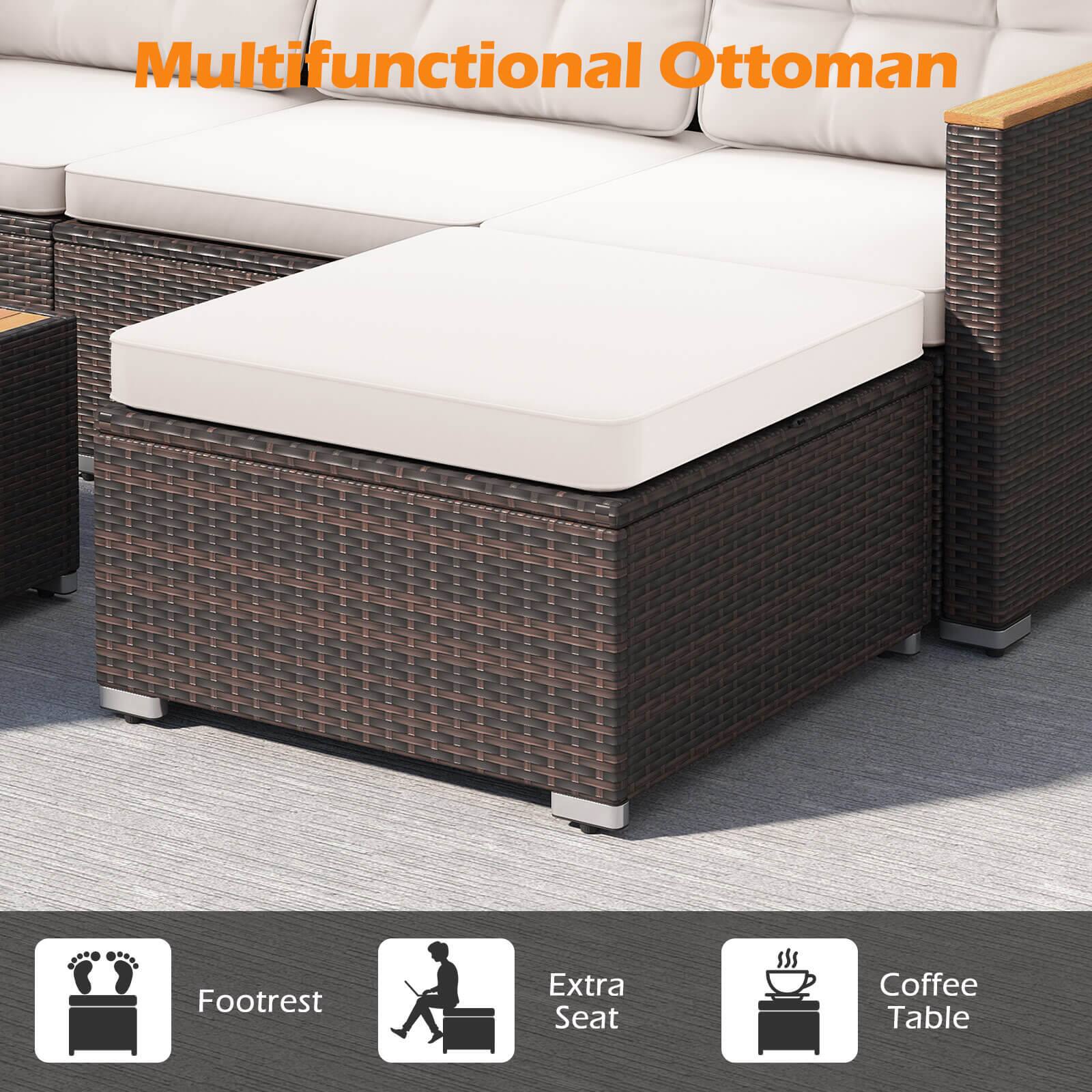 Multifunctional Ottoman, Footrest, Extra Seat, Coffee Table
