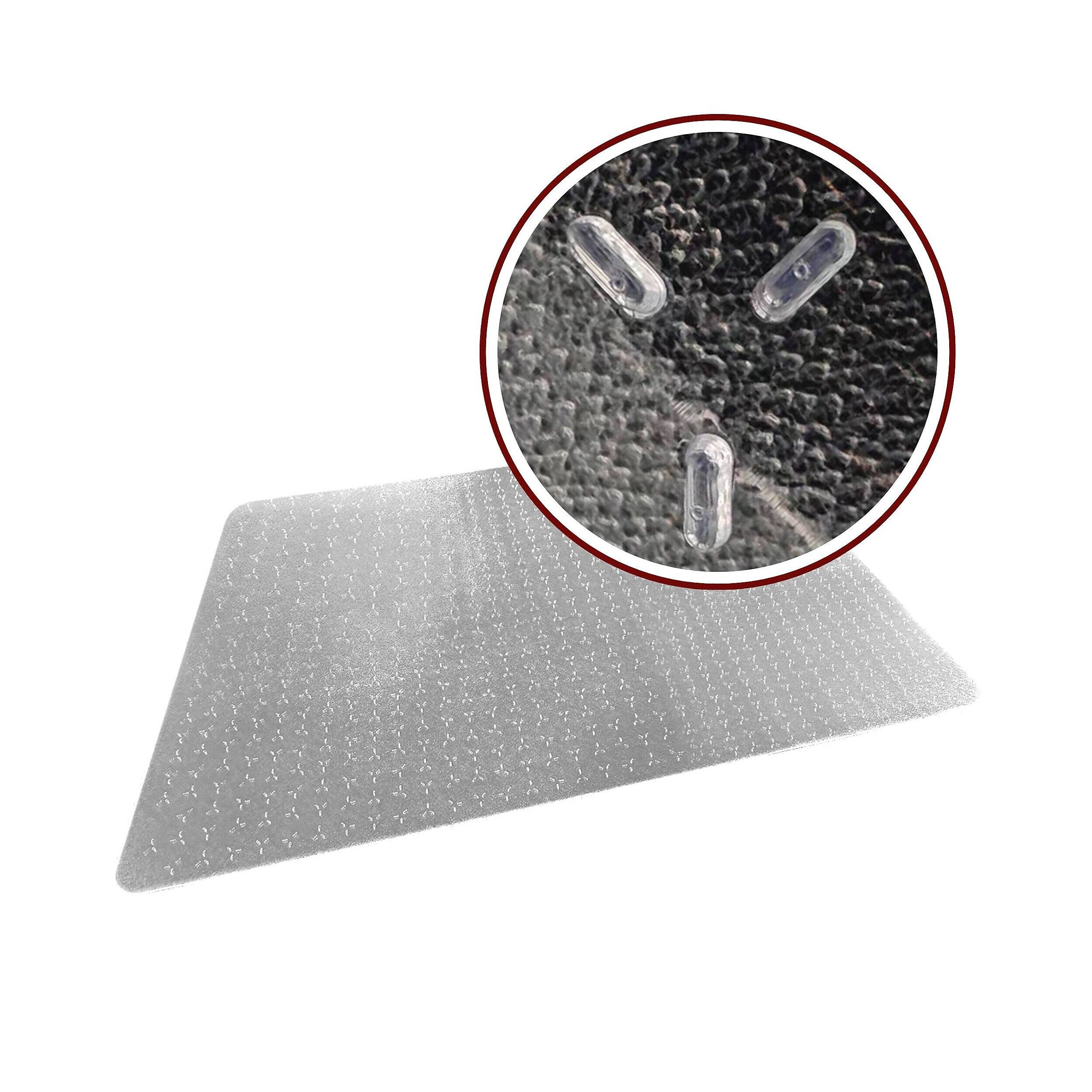 Alt View 1. Floortex - Cleartex TrYlok Carpet Chair Mat, 29" x 47", Designed for Low Pile Carpet, Clear (NRCMFLVT0001) - Clear.