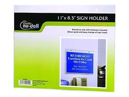 Nu-Dell - NuDell Sign Holder, 8.5" x 11" Plastic - Clear