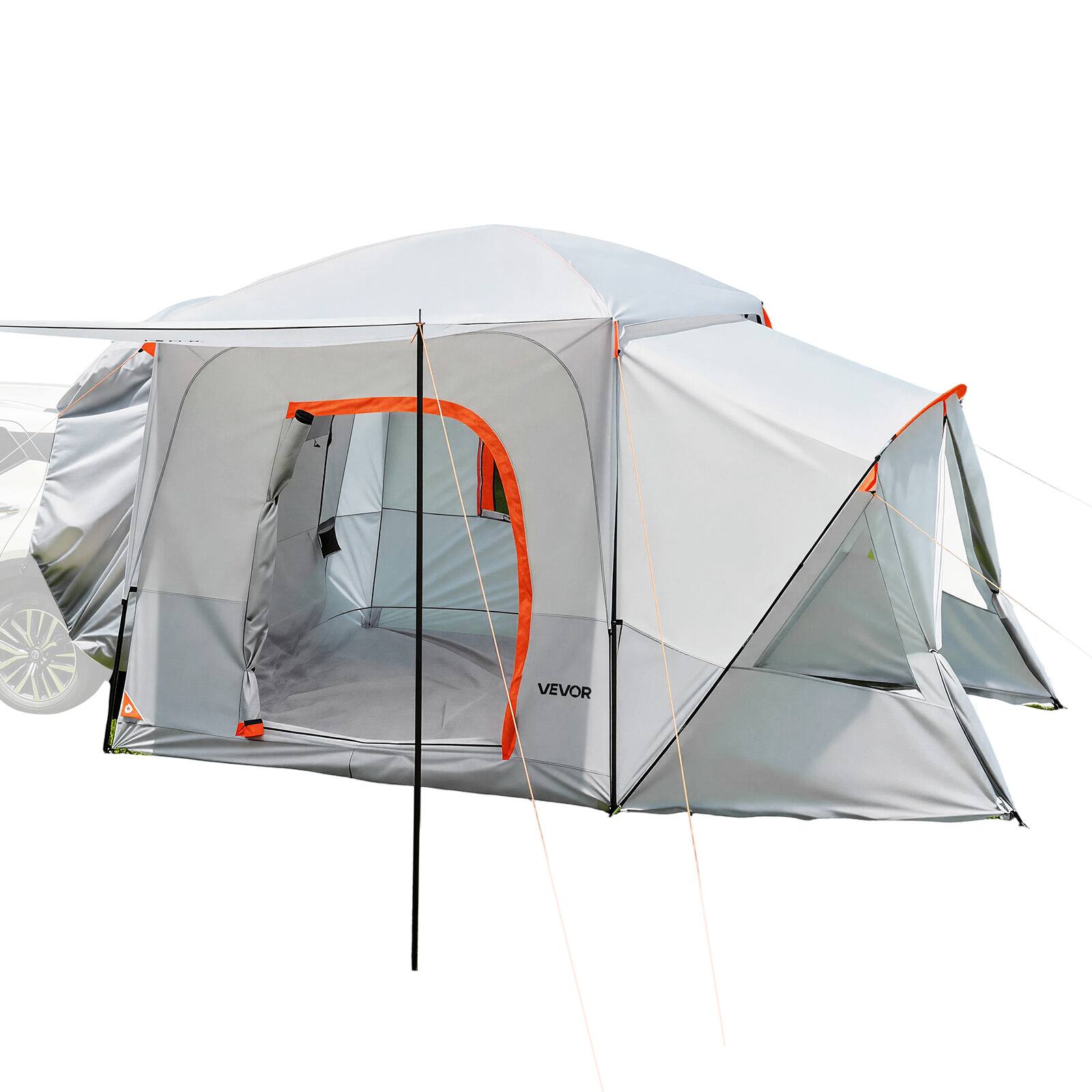 Alt View 5. VEVOR - SUV Camping Tent for 5-9 Person, 13 x 10 FT 3-Season SUV Tailgate Tent with Ventilated Windows - Grey.