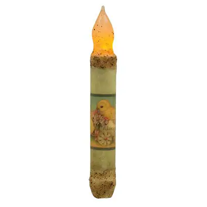 Front. BreeBe - Burnt Ivory Joyful Easter Timer Taper - 6" - Multicolor.