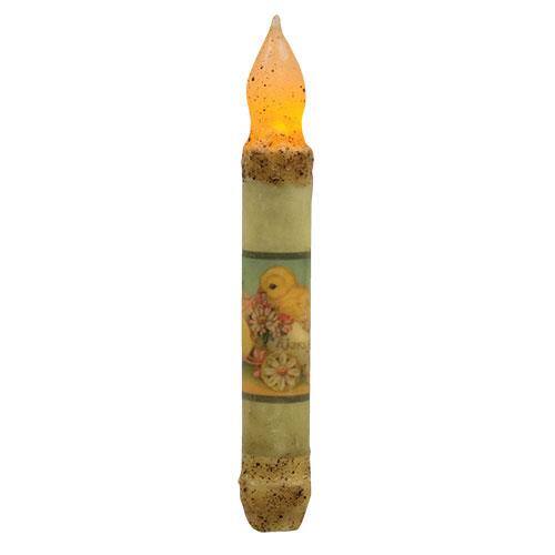 Front. BreeBe - Burnt Ivory Joyful Easter Timer Taper - 6" - Multicolor.