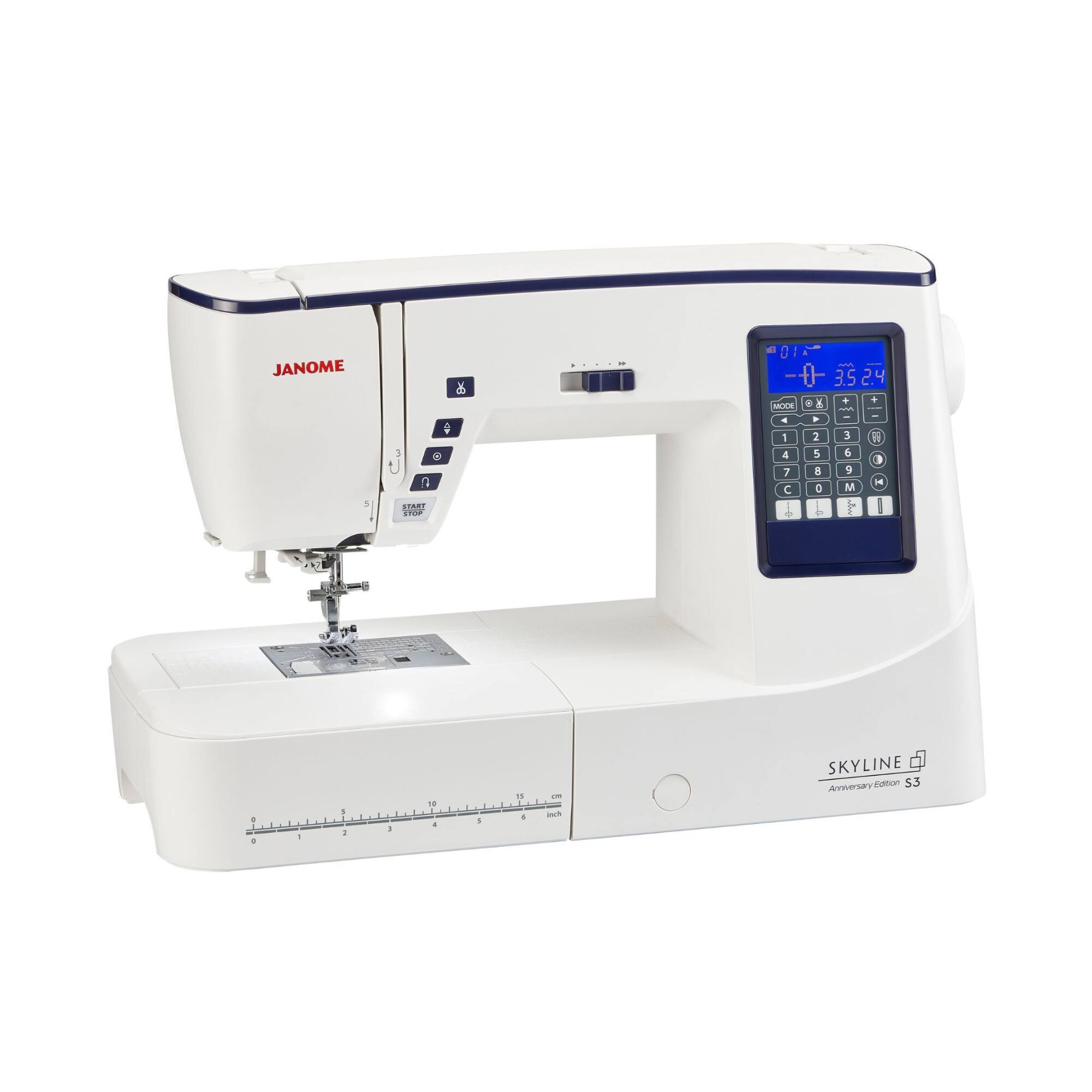 JANOME 1 8 1 START STOP 01 -f 3.524 . + MODE * X - - 1 2 3 4 5 6 7 8 9 0 C M - !  - 1 - - - - 1 1 .  - . - A  + ..  SKYLINE Anniversary Edition $3