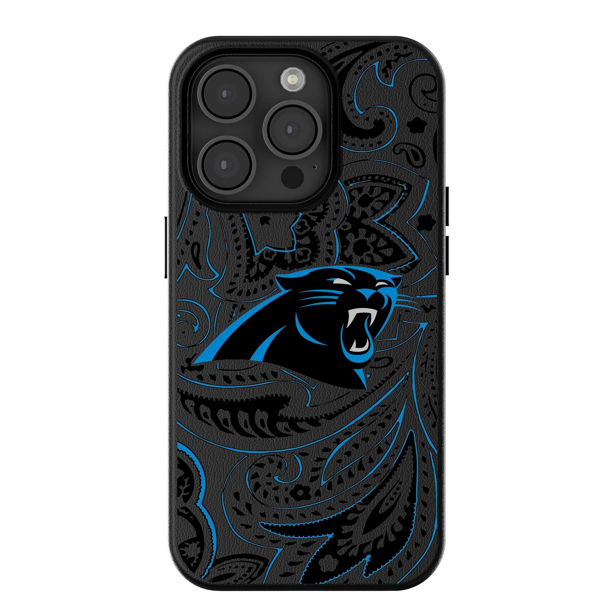 Keyscaper - NFL - Carolina Panthers Paisley iPhone Magnetic Bump Case - 16 Pro - Black price history on PriceWatchPro