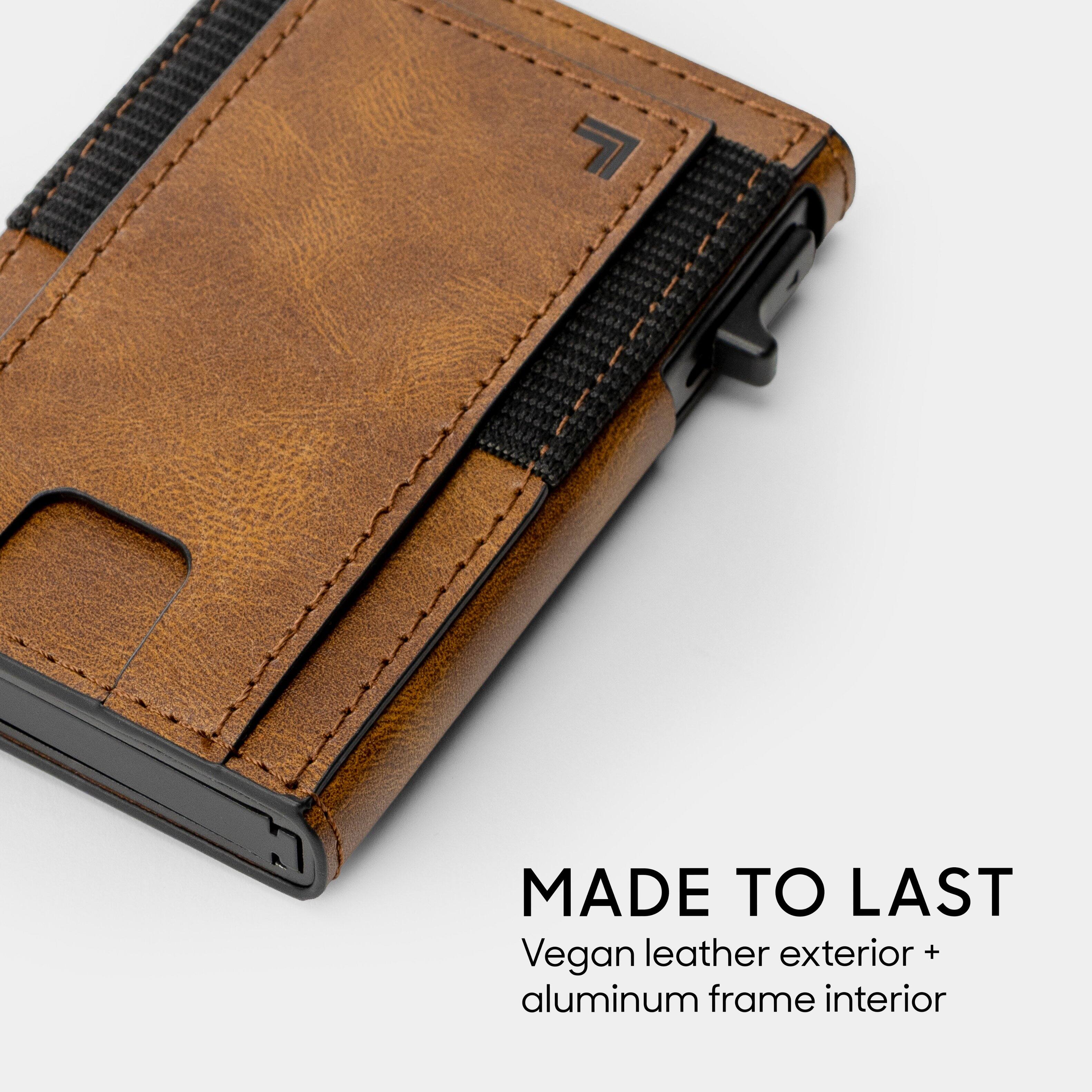 MADE TO LAST  
Vegan leather exterior + aluminum frame interior