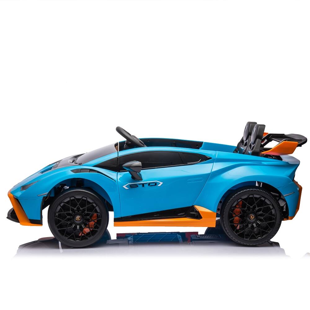 Alt View 4. Ropilly - Ropilly Lamborghini Huracan Sto 24v Kids Electric Drift Car Blue.