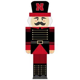Fan Creations - Nebraska Huskers 31'' Nutcracker Leaner - Multicolor