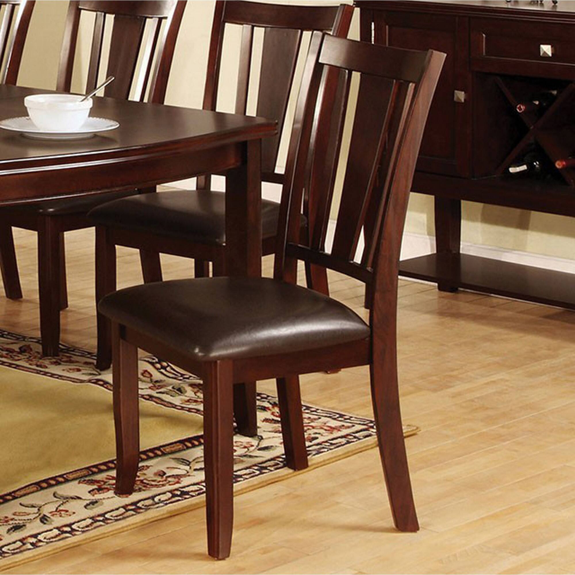 Alt View 1. Manhattan Lane - Edgewood I Transitional Side Chair, Expresso Finish, Set of 2 - Espresso.