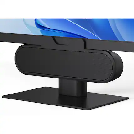 Front. Dazzed Corner - Computer Speakers for Desktop PC, USB Desk Speakers - Black.