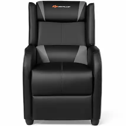 Front. Kadyn - Recliner Chair, Reclining Chair,Lounge Chair,Home Massage Gaming Recliner Chair-Gray - Gray.