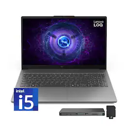 Lenovo - LOQ 15.6" 144Hz FHD Gaming Laptop,Intel i5-12450HX,GeForce RTX 2050,16GB DDR5,512GB SSD+1TB Dock Set,Win 11,Grey - Gray