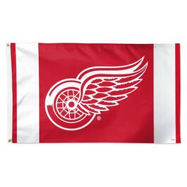 WinCraft - Detroit Red Wings 3' x 5' Logo Stripe Deluxe Single-Sided Flag - Multicolor