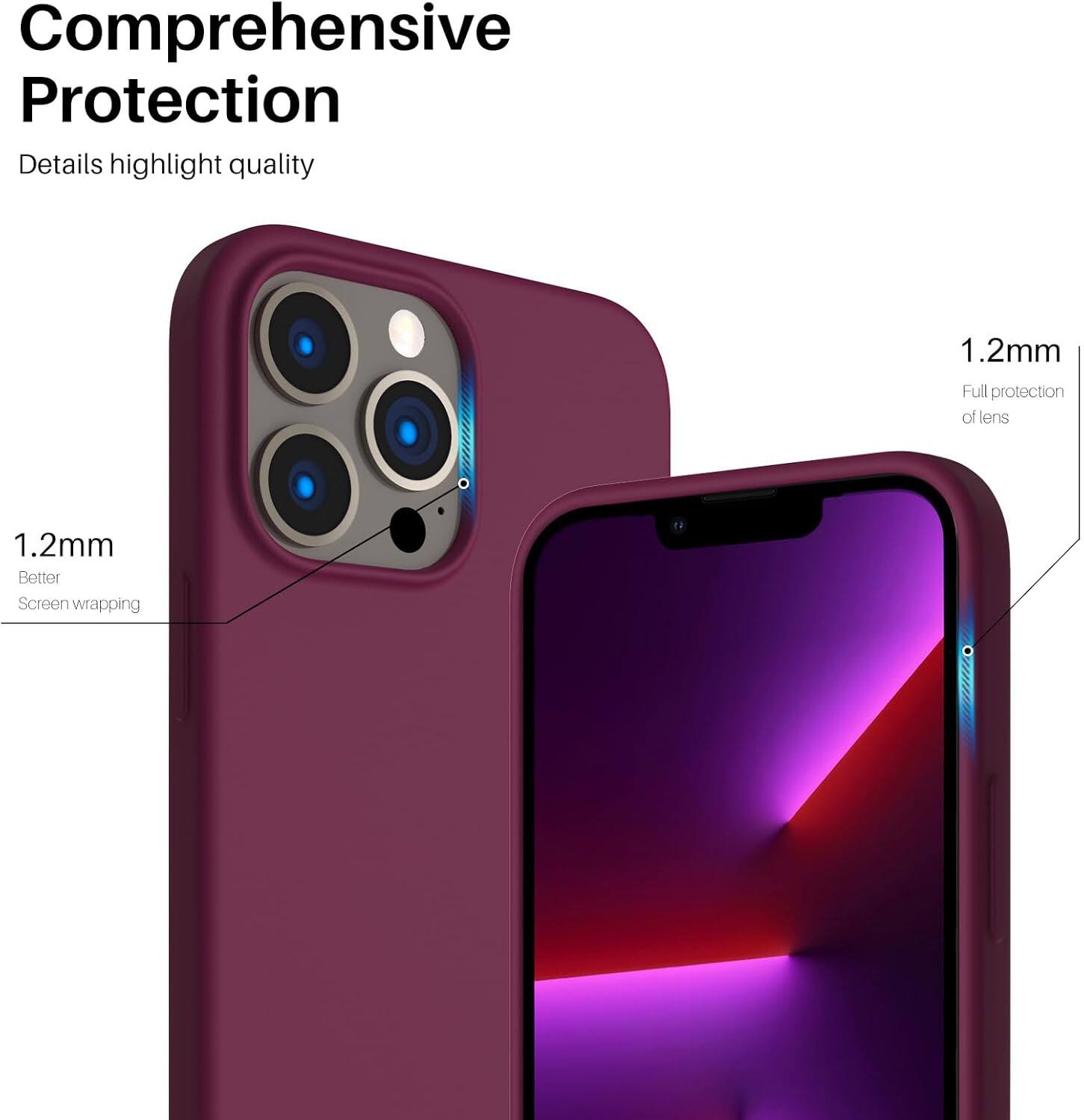 Comprehensive Protection Details highlight quality 1.2mm Full protection of lens 1.2mm Better Screen wrapping