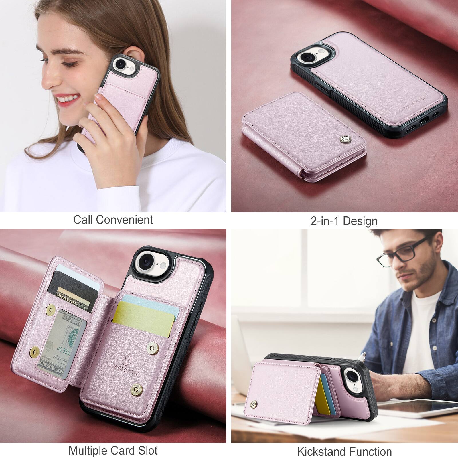 Call Convenient  
2-in-1 Design  
Multiple Card Slot  
Kickstand Function