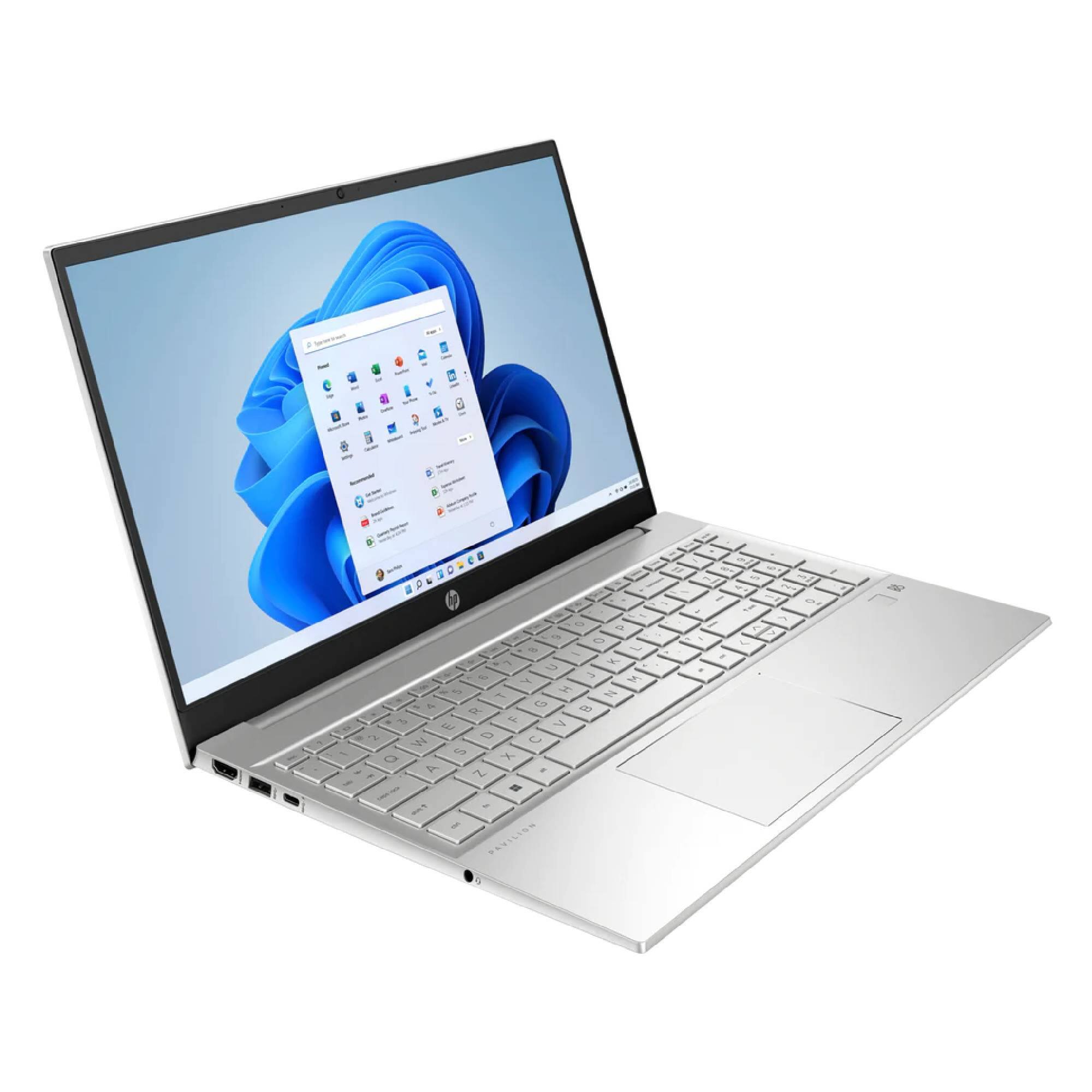 Angle. HP - HP Pavilion 15T-EG300 15.6" Laptop Intel Core i7-1355U 16GB 512GB SSD W11H - Natural Silver.