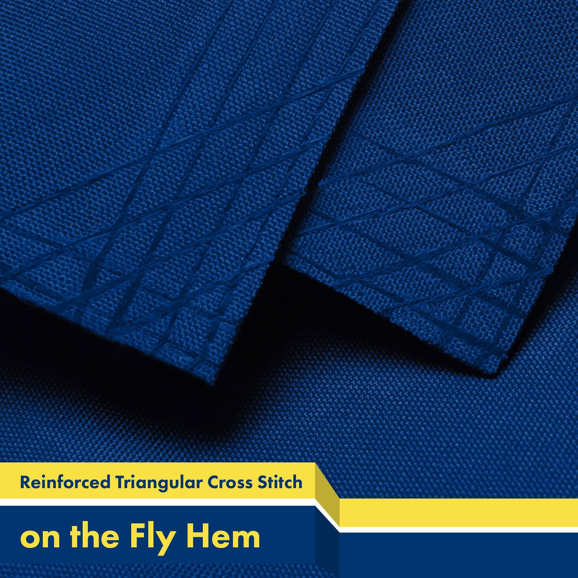 Reinforced Triangular Cross Stitch on the Fly Hem