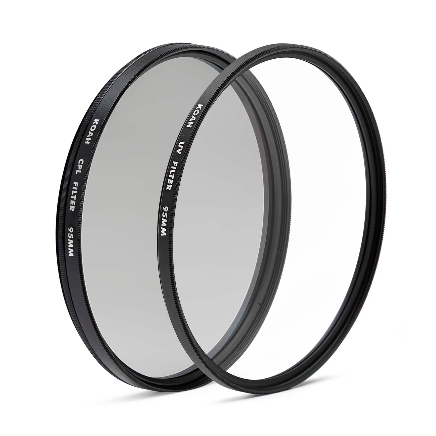 Koah - 95mm Circular Polarizing and UV Protective Lens Filter Bundle