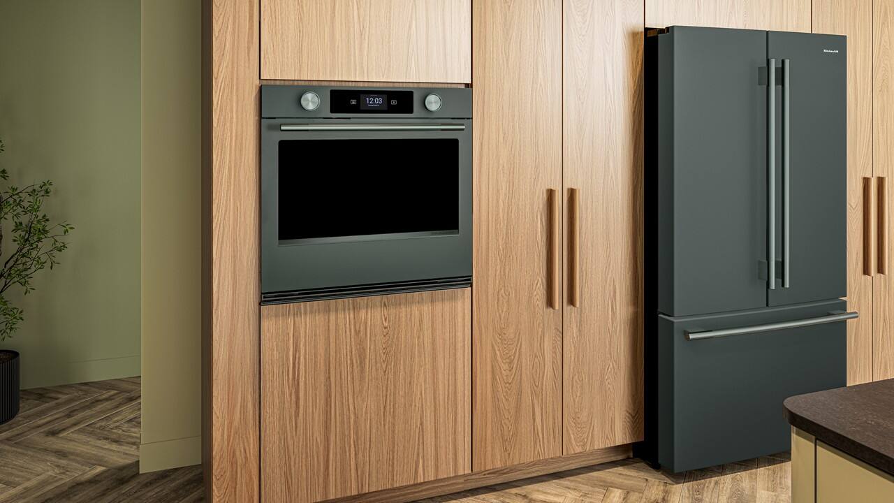Alt View 2. KitchenAid - 30" Smart Built-In Single Electric Wall Oven with Intelligent Cooking Camera - Juniper.