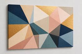 FC Design - Large Canvas 24x36" Geometric Abstract Faceted Pattern Art Painting Home Wall Décor - MultiColor