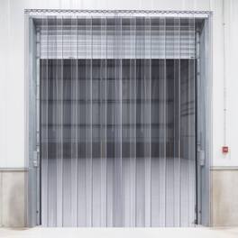 VEVOR - Strip Curtain 16PCS, 96" Height, 96" Width, 0.08" Thickness, Clear Smooth Plastic Door Strips with 50% Overlap,PVC Strip - Light Blue