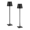Front. VEVOR - Cordless Table Lamp, 2-Pack, 5200mAh Built-in Rechargeable Battery Desk Lamp, Stepless Dimming Up - Black.