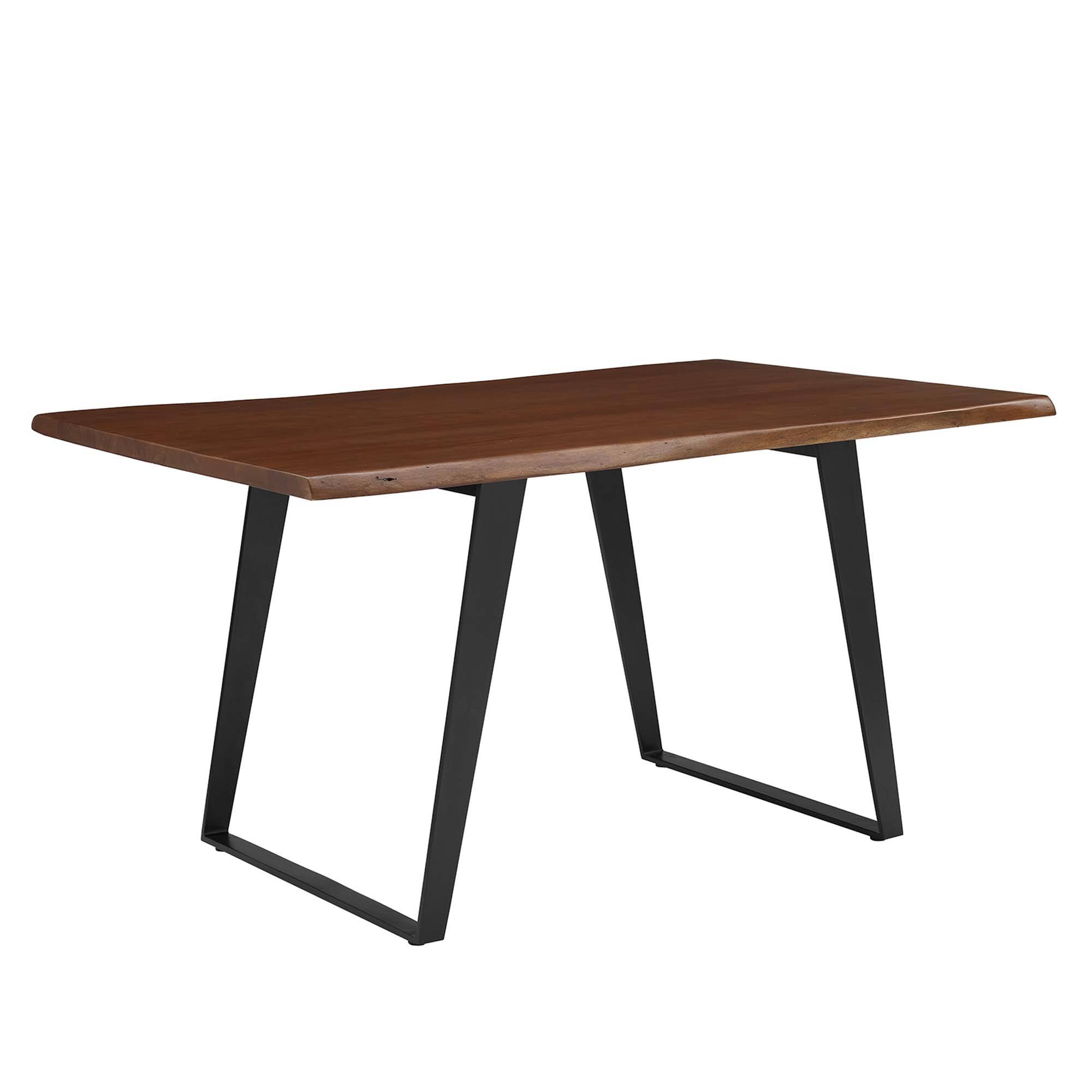 Angle. Modway - Viggo 60" Live Edge Acacia Wood Acacia Wood Dining Table by Modway - Black Walnut.